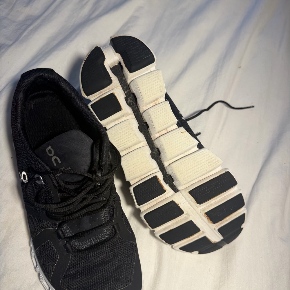 On Running Black and White Sneakers - Picture 6 of 7